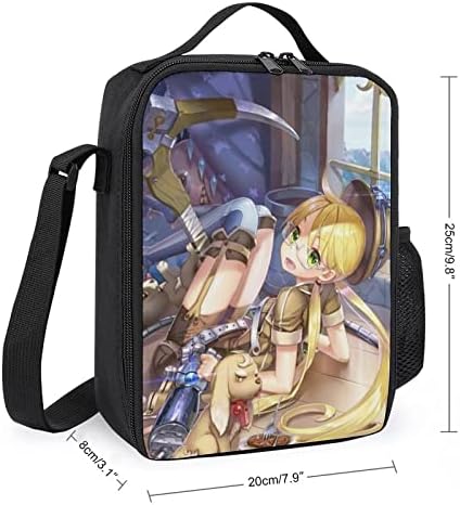 Napravljeno u Abyss Riko torba za ručak za dječake djevojčice Školska žena Muška izolovana Manga kutija za ručak za višekratnu upotrebu hladnjak za putne piknike