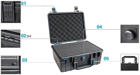 GPPZM sigurnosni instrument kutija za alat ABS plastični prostor za pohranu alata za alat Oprema vanjski kofer sa pjenom iznutra