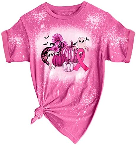 Osvješćenost karcinoma dojke Oktobar Mi nosimo ružičaste vrhove Crew Crw majice za žene plus veličina košulja s dugim rukavima