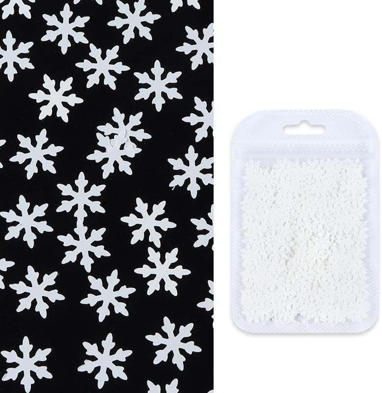 2 torbe 3d Božić Snowflake Nail Glitter šljokice za nail Art ukras, ultratanki Laser svjetlucave pahulje Confetti Flake Designs nokat