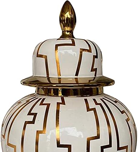 Klkcms Porcelanski Đumbir Jar keramički vazni prikaz Ornament Glazura Dekorativni hmljenjak Jars cvjetni lonac za kućnu stolnu kolekciju