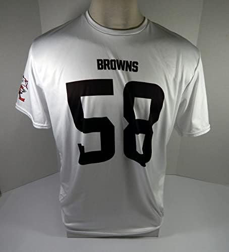 Cleveland Browns # 58 Igra Polovna mašina za vježbanje sa bijelom praksom XL DP45224 - Neintred NFL igra rabljeni dresovi
