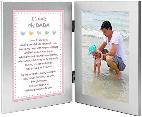 Poezija pokloni poklon za Dada od kćeri, rođendan ili Dan očeva, dodajte 4x6 inčni fotografija nakon isporuke
