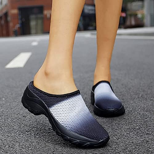 Leewos Knit Comfort pola povremene platforme Podrška vanjske cipele sa lukom prozračne crne povremene ženske cipele