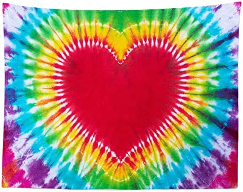 BELECO 7x5ft tkanina Tie Dye Heart Backdrop Rainbow Heart Love Valentines pozadina šarena Tie Dye tema ukrasi za rođendanske zabave
