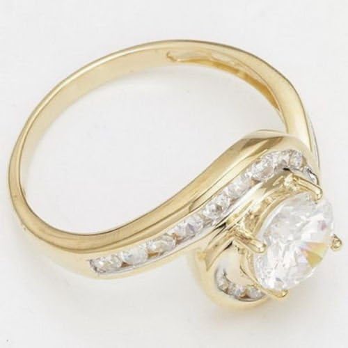 Šik nakit ženski bijeli safir 18k zlato punjeni vjenčani prstenovi pokloni veličine 6-10