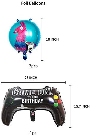 URBAN Nirvana potrepštine Set / Happy Birthday Cake Topper folija & Latex baloni | video igre tema dekoracije Supply Kit za odrasle, tinejdžeri, Dječaci, Djevojčice i djecu