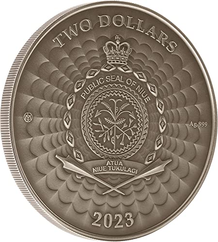 2023 DE SVIJET KRIPTRIDA POWERCOIN CURUPIRA 1 oz Srebrna kovanica 2 $ Niue 2023 1 oz Antique Finish