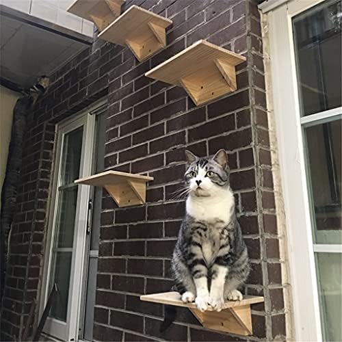 WZHSDKL zidni okvir za mačke penjački okvir mačke Drvo masivno drvo mačke jumping platforma zid uradi sam namještaj za kućne ljubimce