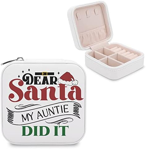 Božić Draga Santa Moja teta Je li It It nakit Xmas PU mali prenosivi putni torbica za odmor Organizovanje za pohranu držač za prstenje,