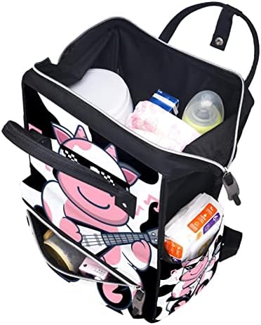 Guerotkr Travel Backpack, Bag za pelene, Backpack Pelenerine, krava ružičasta musičarska basista