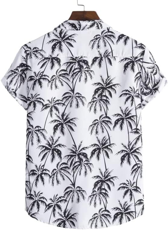 Wpyyi muške havajske košulje set kratkih rukava od tiskanog kafe na majica na plaži kratke hlače 2 komada odmarališta