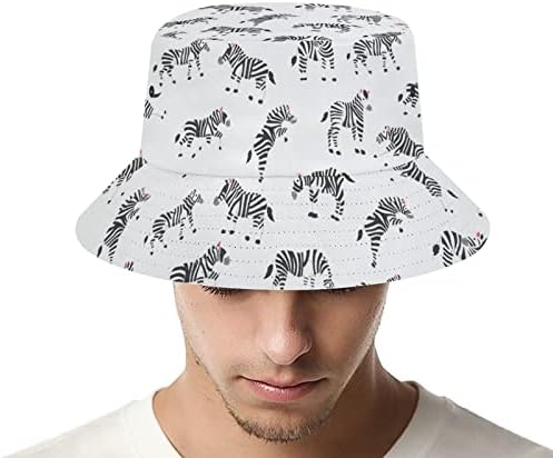 Kašika za šešir Zebra Print Modni uniseks Pakirajte putovanja Sun Caps Tinejdžeri Žene Muškarci Novelty Vanjski šeširi
