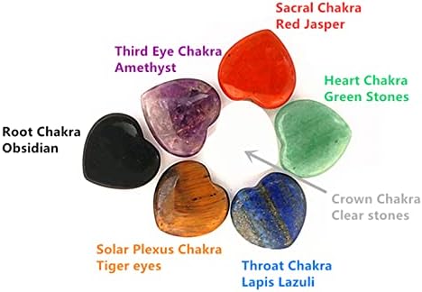 Kristali i ljekovito kamenje, Fulind 7 Heart Chakra kamenje + čakra narukvica + Čakra Ogrlica, kristali za početnike, iscjeljenju kristala i kamenja