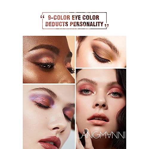 Quxunzzz 9Colorful Eyeshadow Palette High pigmentirana makeup Palette mat i Shimmer Glitter Eyeshadow vodootporna paleta za dugotrajne