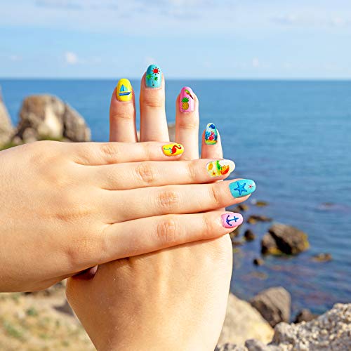 Tailaimei ljetne naljepnice za nokte, samoljepljive DIY dizajn ukrasi za umjetnost noktiju