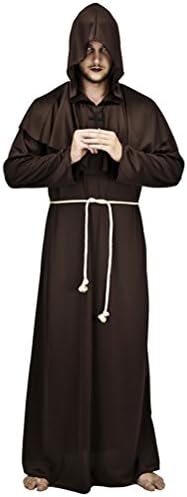 Abaodam Halloween Srednjovjekovni monasi kostim Classic Friar Wizard Cosplay Kostim Set veličine S