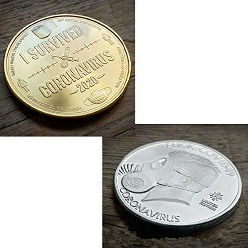 Mogu preživjeti 2020 medaljinski komemorativni zlatni novčić + srebrni koliftorec Suvenir poklon