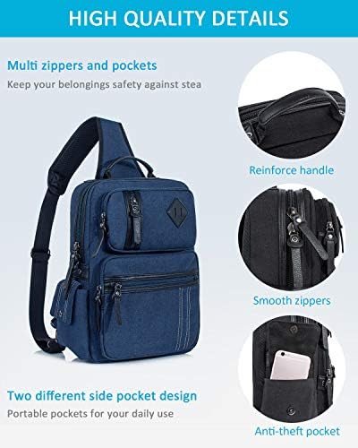 Messenger torba za muškarce Canvas Sling torba Crossbody ruksak za laptop ramena torba za planinarenje Pješačke dnevne cipele Ležerne