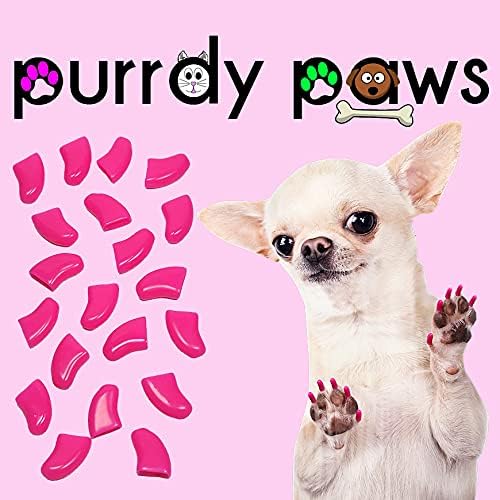 Purrdy Paws meke kape za nokte za pseće kandže ruž za usne Pink X-Large