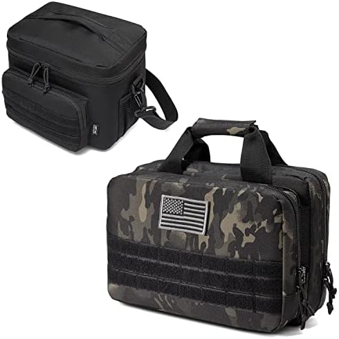 Dbtac Range Bag Mekana torbica za pištolj XS + taktička torba za ručak, izdržljiv materijal sa podesivim remenom za rame, multifunkcionalni dizajn