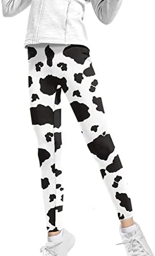 Wanyint krava ispis djevojke gamaše crna kravlje kože udobne kaprise dječje atletske hlače za trčanje joga ples non ne vidi kroz nožne