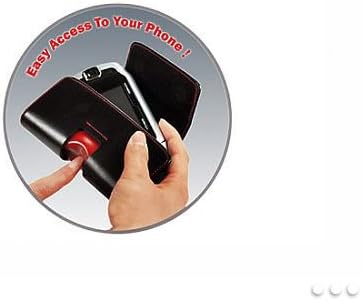 CELLET vodoravna omega torbica za Blackberry 8700, 8703E, 7250, Nokia E62, E61 - crna / crvena