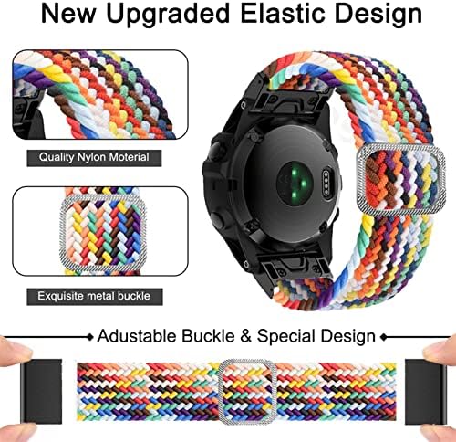 Eidkgd elastični najlonski trake za Garmin Fenix ​​7 7x 6 6x Pro 5x 5 3HR 935 945 Epix Smart Watch Trake 22 26 mm narukvica