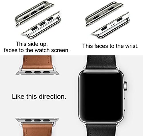 Newon adapter za priključak za remen za sat Kompatibilan sa Apple Watch Band-om, za iWatch prilog / klip / kopču / hardver / lug