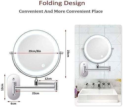 Osvijetlite život & amp; zidno ogledalo za šminkanje LED dodir Sn podesivo svjetlo dvostrano 1x / 10x ogledalo za uvećanje