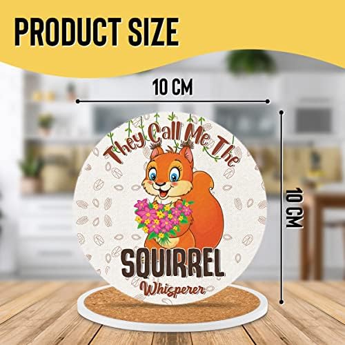 KOIXA Pack 6 podmetača Squirrel Ceramic Coaster sa plutenom bazom hladno piće domaćinstvo pokloni za žene sestre držači Bar čaša Kućni dekor Kuhinjski dodaci Inspirativni citati