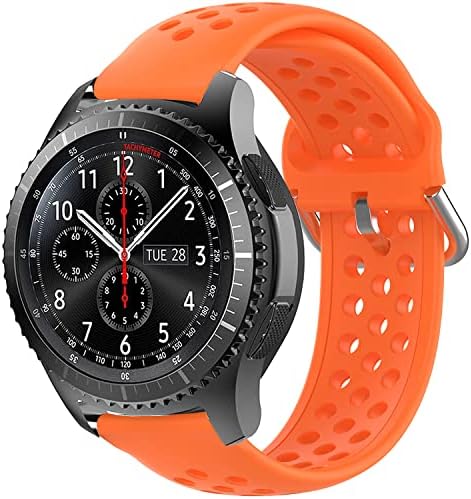 Geageaus trake za sat kompatibilne sa Samsung Galaxy Watch 46mm / Gear S3 Frontier Classic Bands, 22mm mekani silikonski prozračni sportski remen za zamjenu narukvice za Galaxy Watch 3 45mm / Garmin Forerunner 935/945 / Ticwatch Pro 3 / E2 / S2 muškarci žene