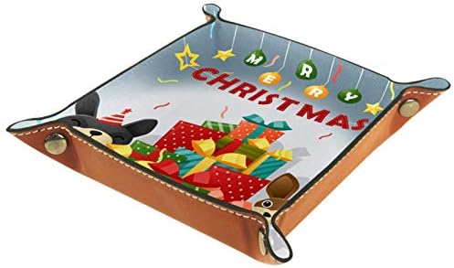 Lyetny Merry Božić Sretna Nova godina Organizator pladanj za skladištenje kreveta Beddide Caddy Desktop ladica Promjena ključeva novčanik