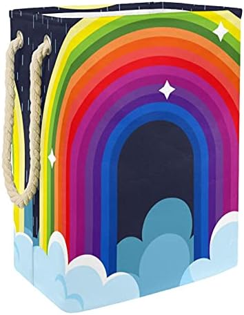 Inhomer Rainbow velika korpa za veš vodootporna sklopiva korpa za odeću za organizatore igračaka za odeću, kućni dekor za spavaću sobu kupatilo