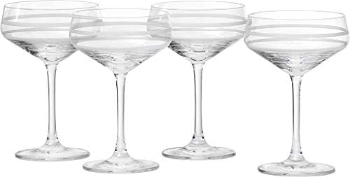 Crafthouse Fortessa Professional Barware Charlesa Jolyja, urezan Schott Zwiesel Tritan 8.8 Oz koktel, Set od 4 , 4 broja, Coupe stakla