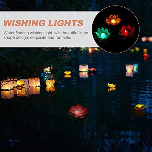 NOLITOY 12 kom baterija River vjenčanje hram svijeća Buda Lotus Lily svjetla Led Wishing Float Home lampe Light vanjski rezervoar