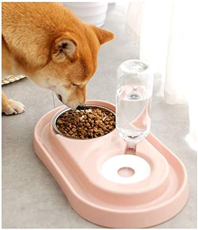 Dhdm posuda za hranu sa bocom za vodu Automatski dozator vode hranilica za kućne ljubimce dvostruka ne mokra usta posuda od nerđajućeg