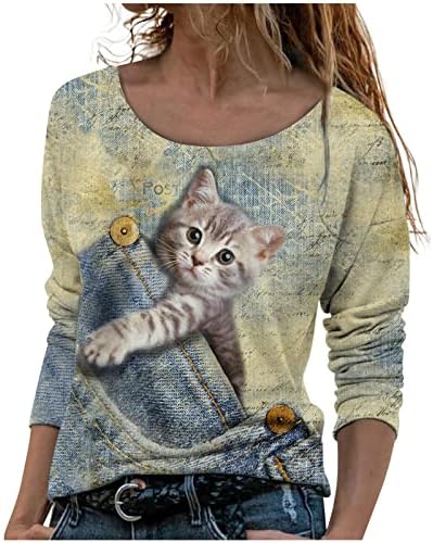 Ženski kauzal 1/4 Zip pulover Tunic dugih rukava vrhovi boja lagani ziplok majica Ziipper dukseri