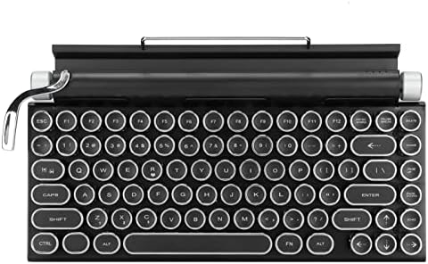 Luqeeg Retro tastatura za pisaću mašinu, 83 tastera u stilu pisaće mašine mehanička tastatura za igre Bežična Bluetooth tastatura