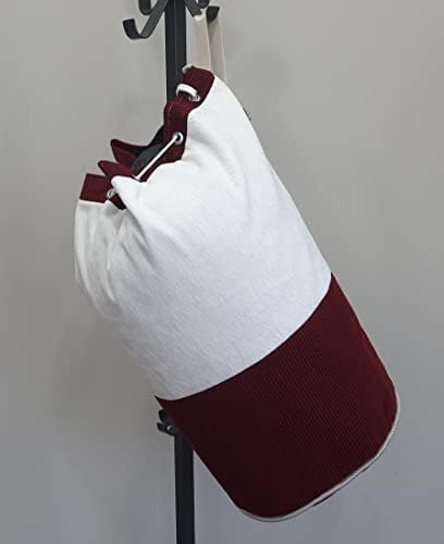 Crvena bijela boja Monogramirana torba za veš, prilagođena korpa za veš, torba za veš personalizovana, poklon za maturu, poklon u studentskom domu, torba za veš od teške tkanine