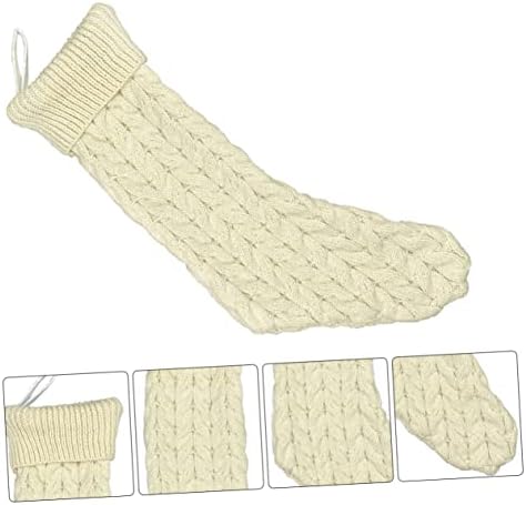 Toyvian 1pc Božićne čarape Adornos Para de White Decre Tuba Pokloni Odreze za odmor Čarape Personalizirani čarapa za odmor Viseće