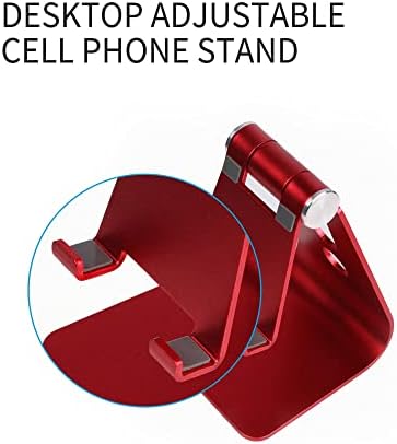 Vicleni Podesivi stalak za mobitel čvrsta potpuno aluminijska legurna držač za mobilni telefon sa torbama za pohranu kompatibilna sa svim telefonima, tabletima, crvenim
