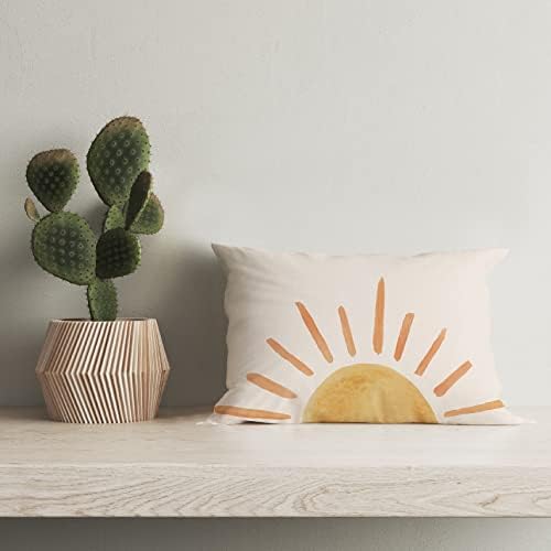Hiwx Sažetak Boho Sun Dekorativni jastučni jastučni jastučni poklopac, minimalistički umjetnički izlazak sunca za sobu za kauč na
