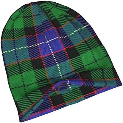 MIZIBAO Unisex kapa Škotska Bijela, crvena & amp; zeleni karirani Tartan topli Slouchy pleteni šešir pokrivala za glavu poklon za odrasle