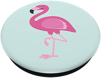 Slatka Flamingo Zabava za životinje na plavoj pozadini Popsockets Popgrip: Zamjena hvataljka za telefone i tablete