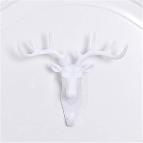 6.69 X7.28 Bijeli Creative Antler Home Dekoracija za kuka za kuku Wallhook za ključnu ličnost Ličnost za životinje Jelena za glavu besplatna ručnika za ručnike