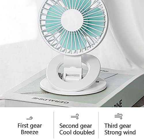 Mini Clip Fan,USB klip na stolu Fan prijenosni kopča za kolica na Pram Fan bateriji 2600mah punjiva za Buggy,dom, ured, teretanu,