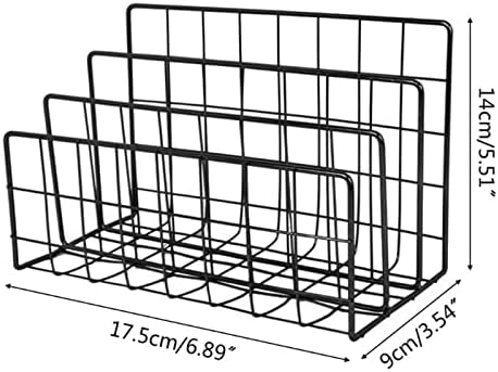 AKFriesd Bookends Metal Basket za pohranu Jednostavna knjiga Košarica Office Gold List Magazin Rack Multifunkcionalni radnoj površini