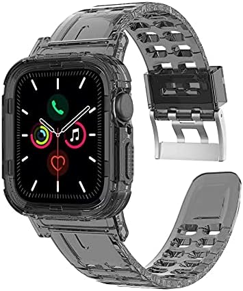 Kompatibilan sa Apple Watch Band 38mm 40mm, žene transparentni čist mekani silikonski kaiš sa kamencama otpornog na kalup sa TPU-om za Apple Watch seriju 6 5 4 3 2 SE