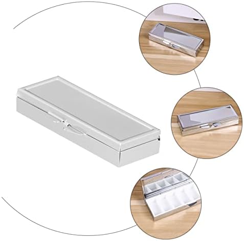 Alipis kutija za pilule od 1 kom metalna kutija za odlaganje putni privjesak za ključeve Prijenosna kutija za podsjetnik na pilule